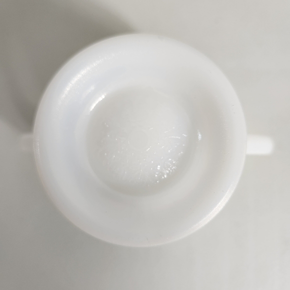 Vintage Macbeth Evans Monax Depression White Milk Glass Cream And Sugar Set - Picture 3 of 13